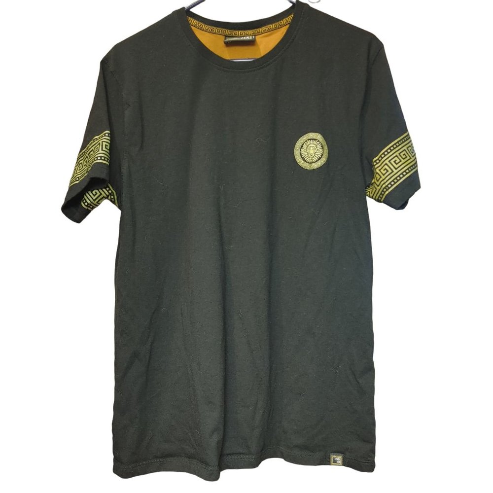 Level Ten Men's Black/Yellow Basic Short Sleeve T-Shirt Medium